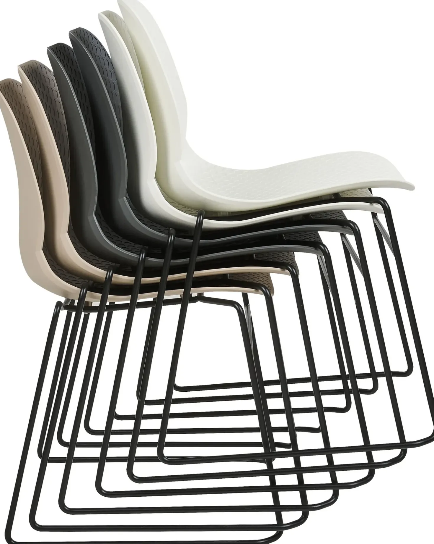 Set di 4 sedie da conferenza PANORA Beige