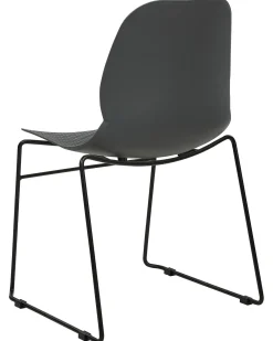 Set di 4 sedie da conferenza PANORA Grigio scuro