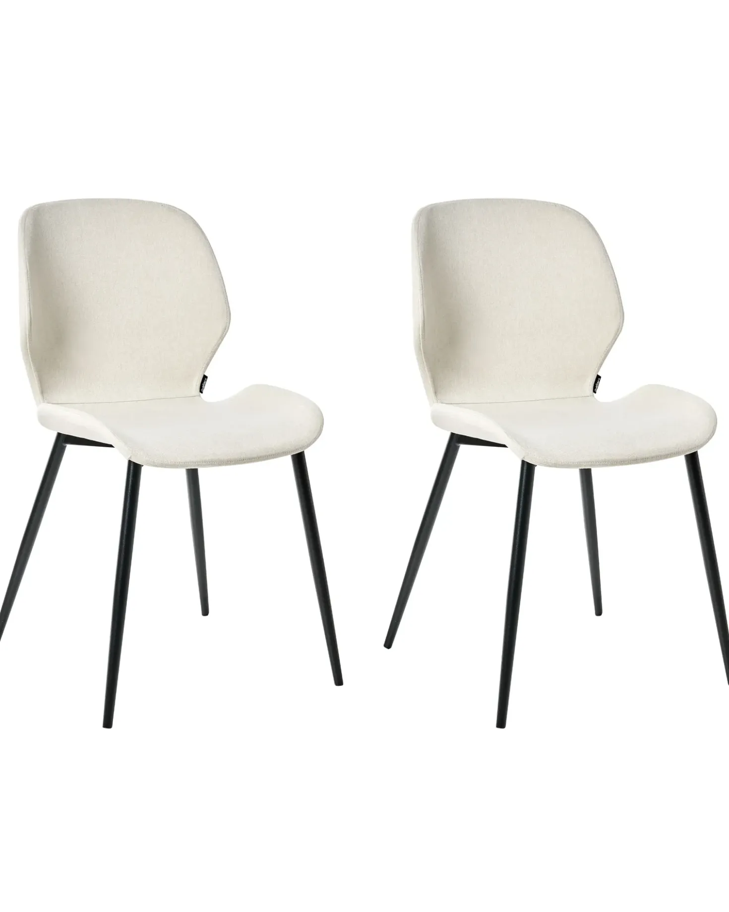 Set di 2 sedie da conferenza HOLLAND Tessuto Beige chiaro