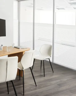 Set di 2 sedie da conferenza HOLLAND Tessuto Beige chiaro