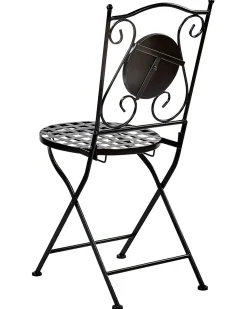 Set di 2 sedie da giardino CASARIO Metallo Nero
