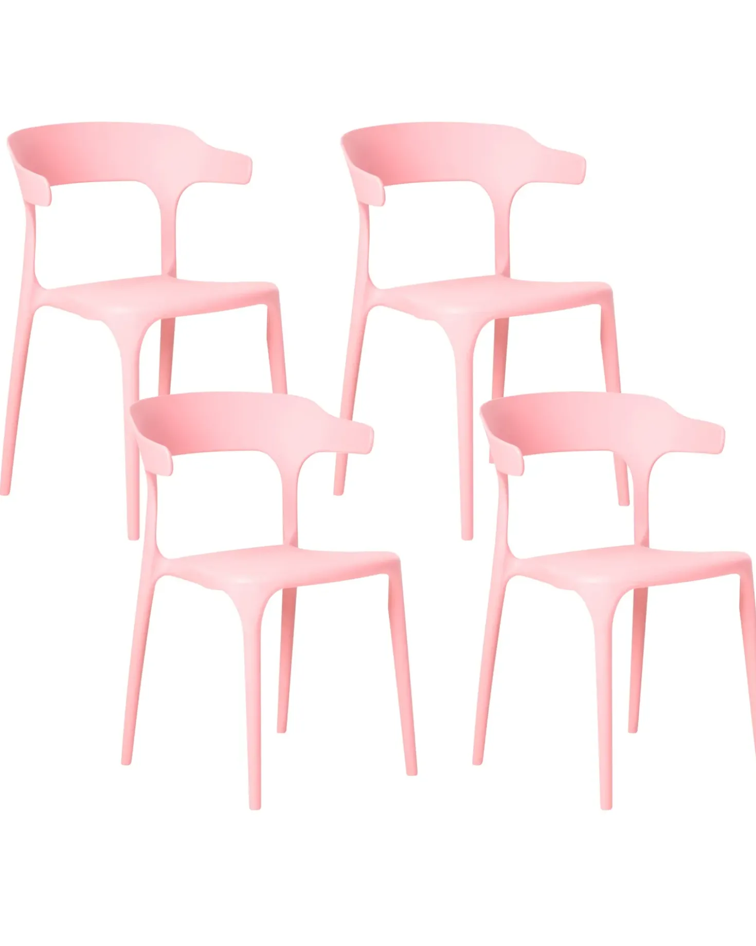 Set di 4 sedie da giardino GUBBIO Rosa