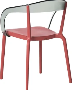Set di 4 sedie da giardino MALEVIZI Impilabile Rosso