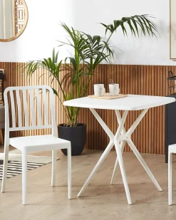 Set di 2 sedie da giardino SERSALE Materiale sintetico Bianco