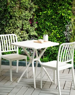 Set di 2 sedie da giardino SERSALE Materiale sintetico Bianco