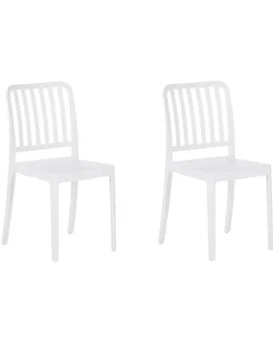 Set di 2 sedie da giardino SERSALE Materiale sintetico Bianco