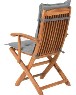 Set di 2 sedie da giardino con cuscini MAUI Legno d'acacia Grigio