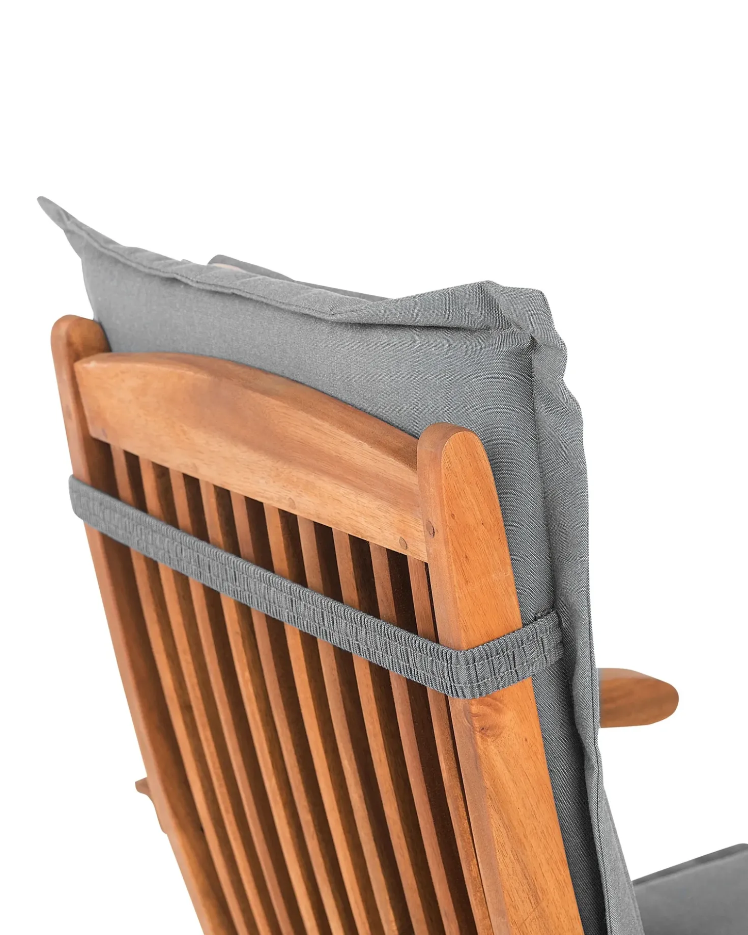 Set di 2 sedie da giardino con cuscini MAUI Legno d'acacia Grigio