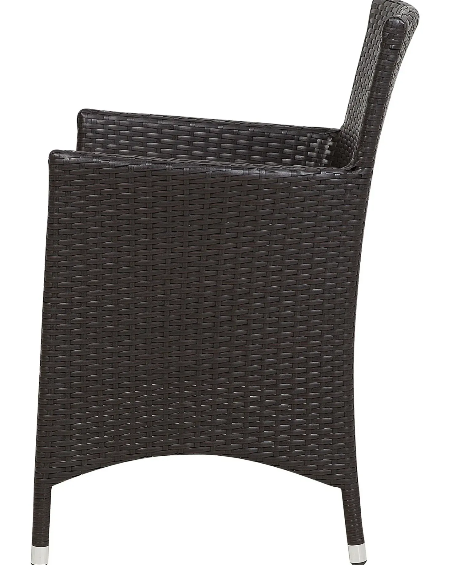 Set di 2 sedie da giardino con cuscini ITALY Rattan sintetico (PE) Marrone scuro