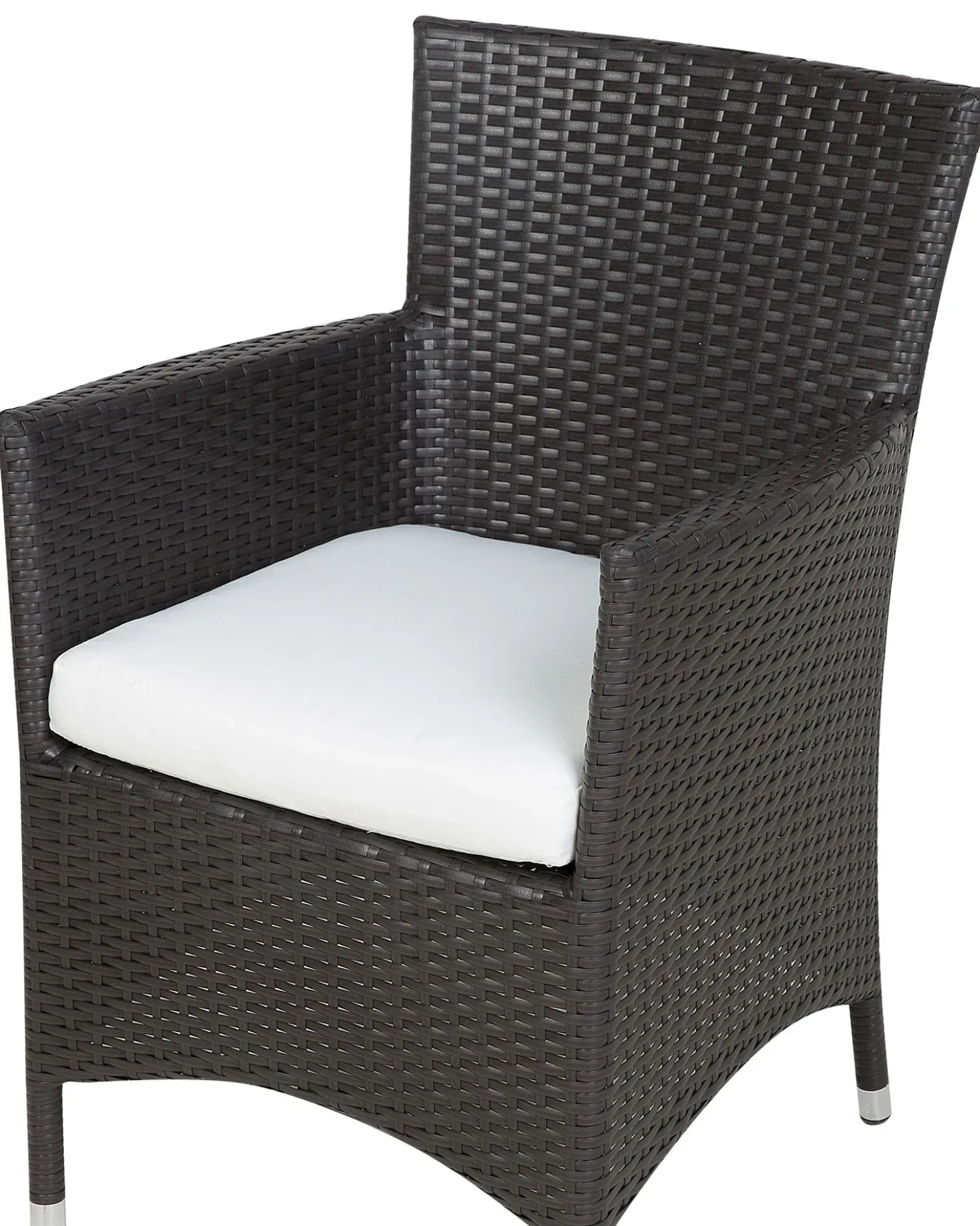 Set di 2 sedie da giardino con cuscini ITALY Rattan sintetico (PE) Marrone scuro