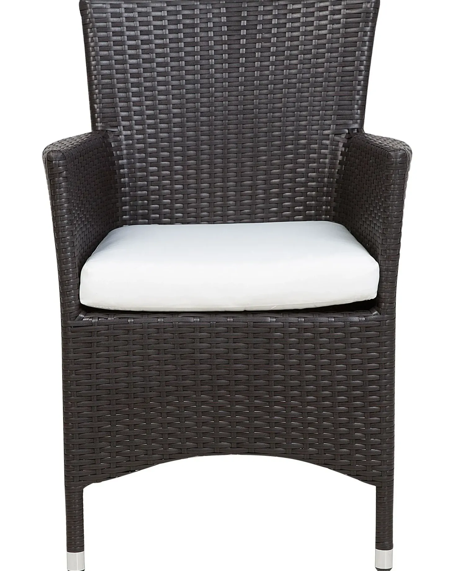 Set di 2 sedie da giardino con cuscini ITALY Rattan sintetico (PE) Marrone scuro