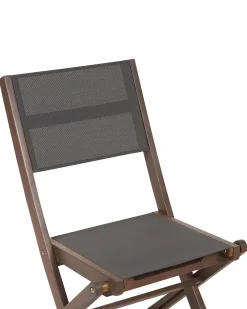Set di 2 sedie da giardino CESANA Legno d'acacia Marrone scuro