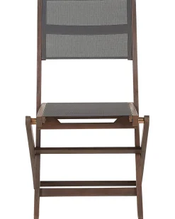 Set di 2 sedie da giardino CESANA Legno d'acacia Marrone scuro
