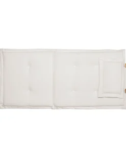 Set di 6 sedie da giardino con cuscini AMANTEA Legno d'acacia Bianco sporco