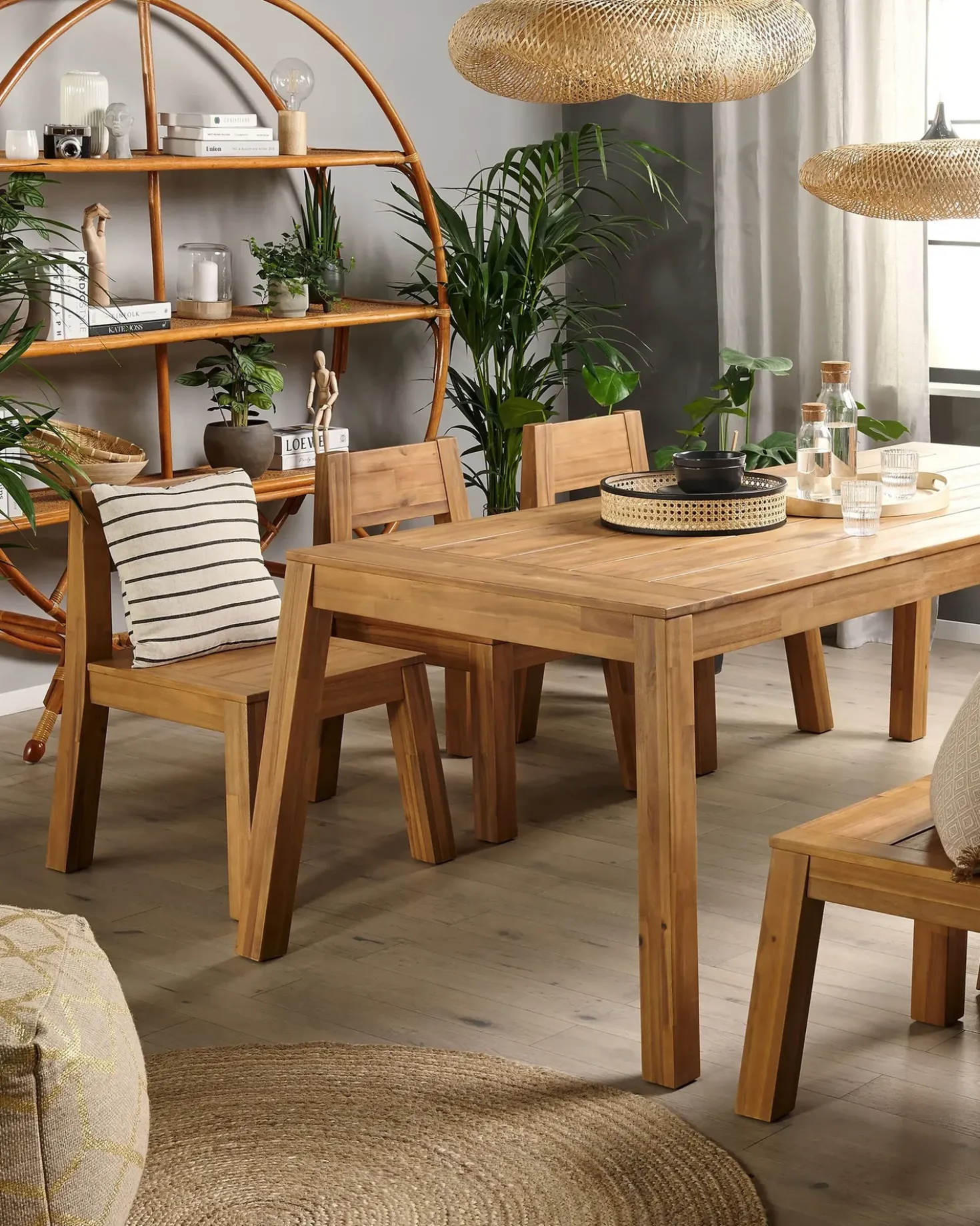 Set di 2 sedie da giardino LIVORNO Legno d'acacia Marrone