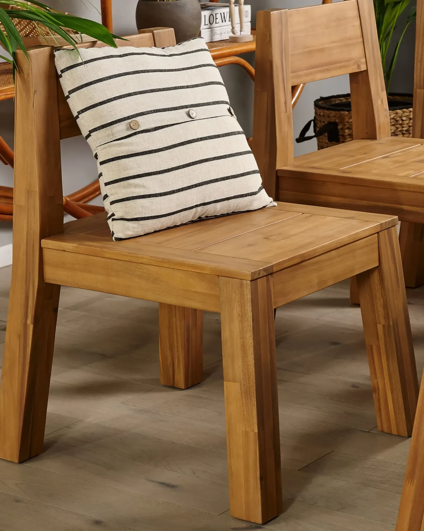 Set di 2 sedie da giardino LIVORNO Legno d'acacia Marrone