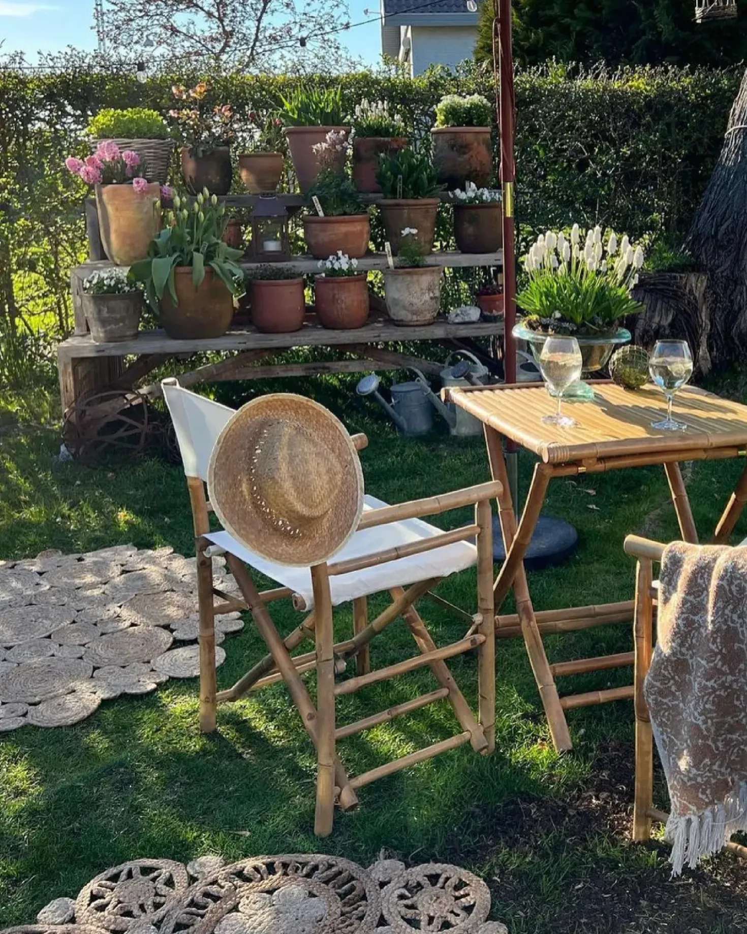 Set di 2 sedie da giardino MOLISE Bambù Marrone