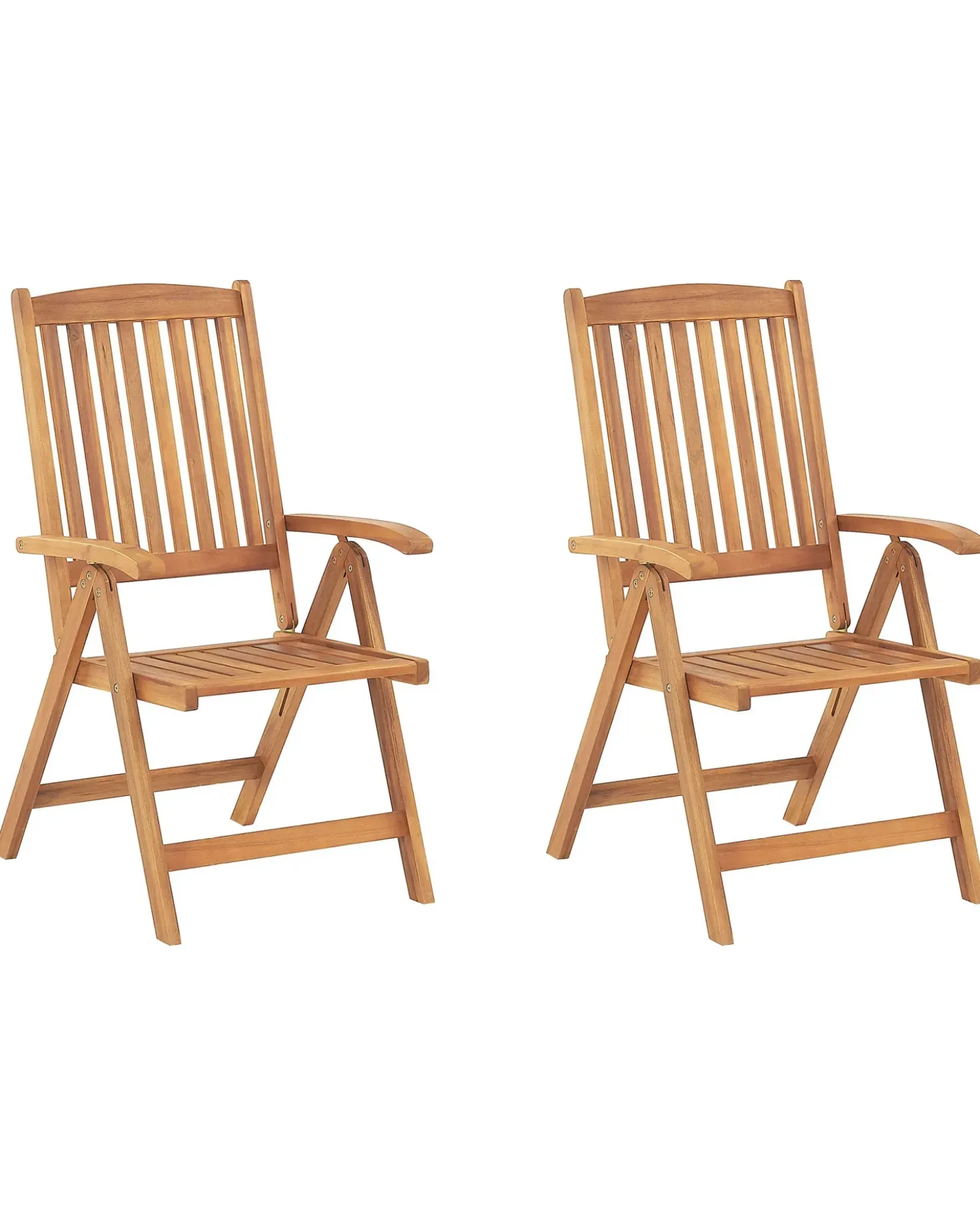 Set di 2 sedie da giardino JAVA Legno d'acacia Marrone chiaro