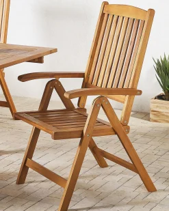 Set di 2 sedie da giardino JAVA Legno d'acacia Marrone chiaro