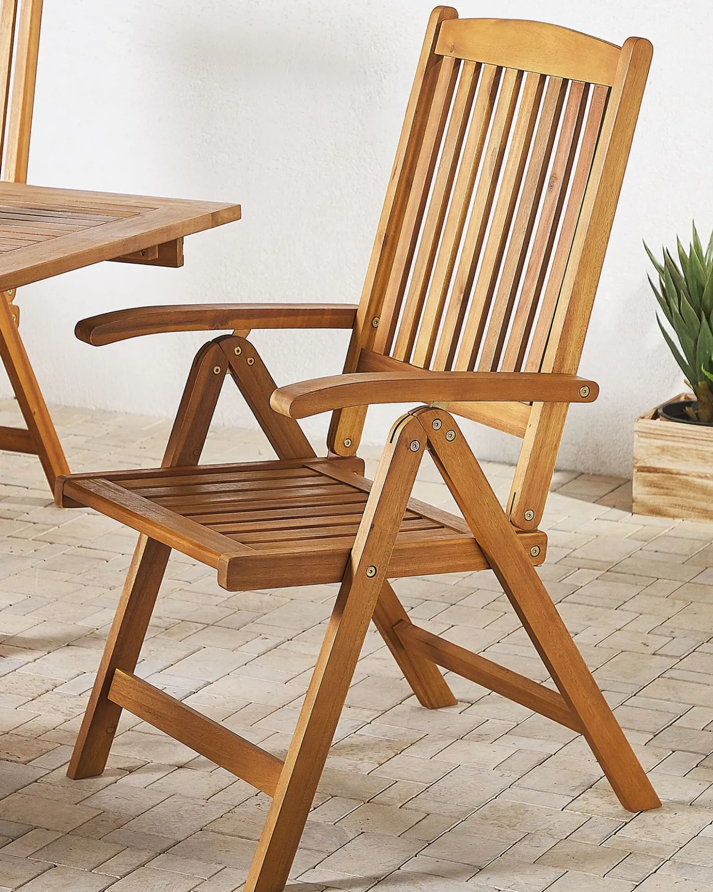 Set di 2 sedie da giardino JAVA Legno d'acacia Marrone chiaro