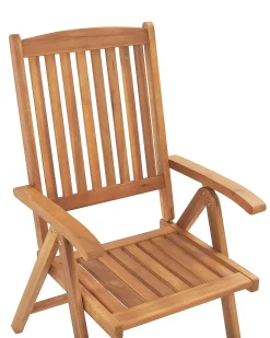 Set di 2 sedie da giardino JAVA Legno d'acacia Marrone chiaro
