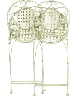 Set di 2 sedie da giardino BIVIO Pieghevole Metallo Verde chiaro
