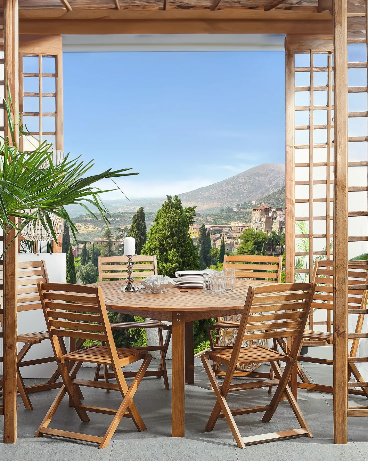Set di 6 sedie da giardino TOLVE Legno d'acacia Marrone