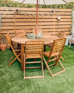 Set di 6 sedie da giardino TOLVE Legno d'acacia Marrone