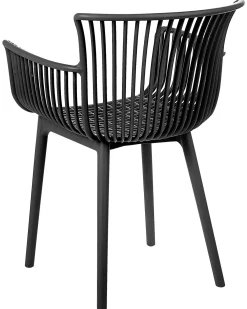 Set di 4 sedie da giardino PESARO Nero