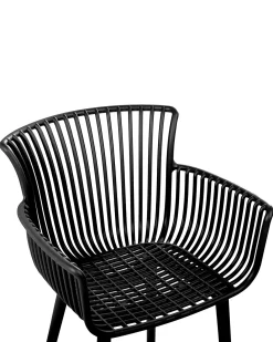 Set di 4 sedie da giardino PESARO Nero
