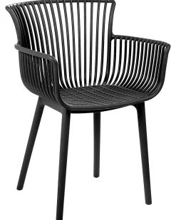 Set di 4 sedie da giardino PESARO Nero