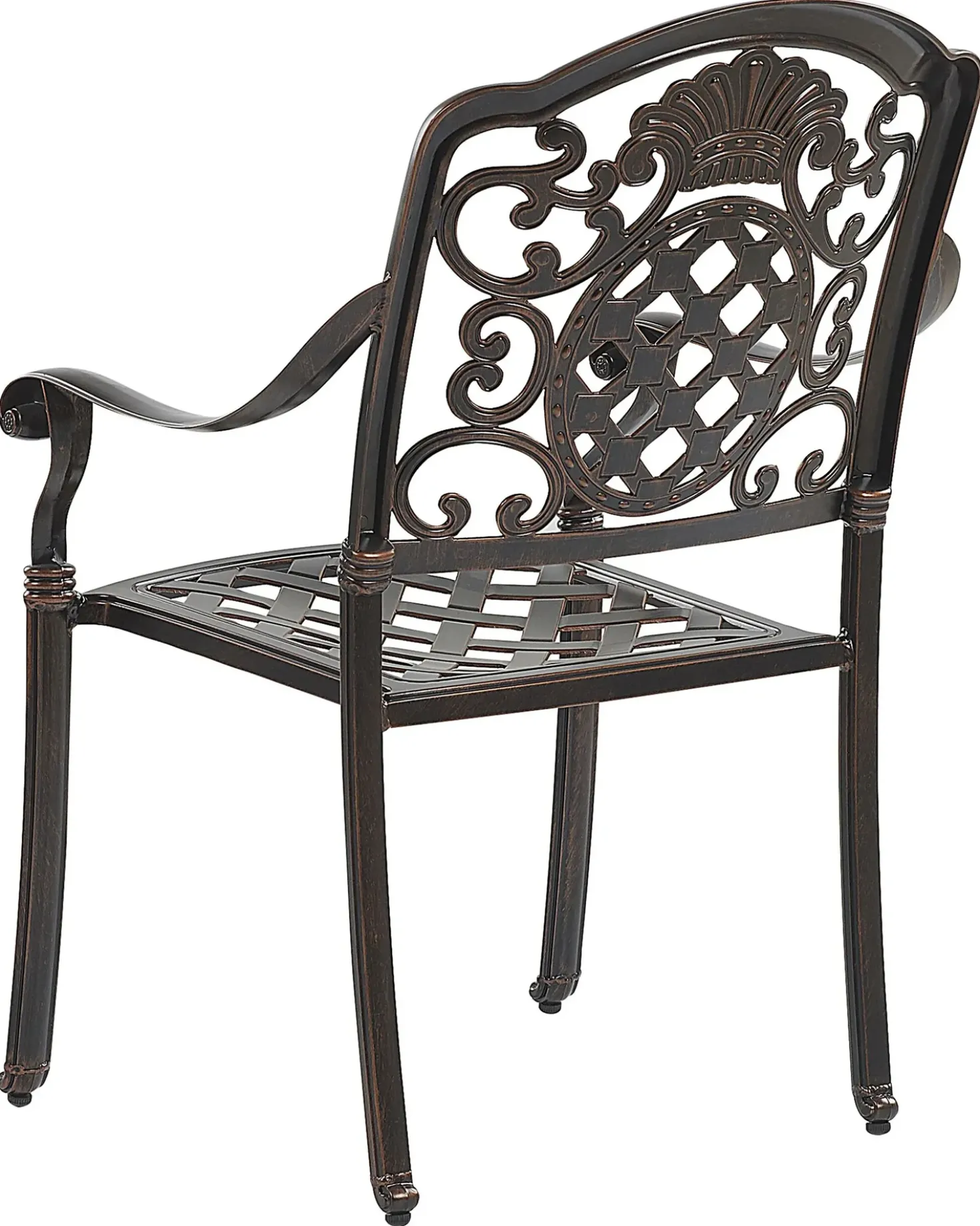 Set di 4 sedie da giardino con cuscini SALENTO Metallo Marrone scuro