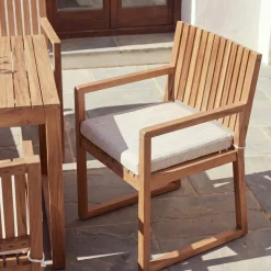 Set di 2 sedie da giardino con cuscini SASSARI PREMIUM Legno di acacia certificato Beige chiaro