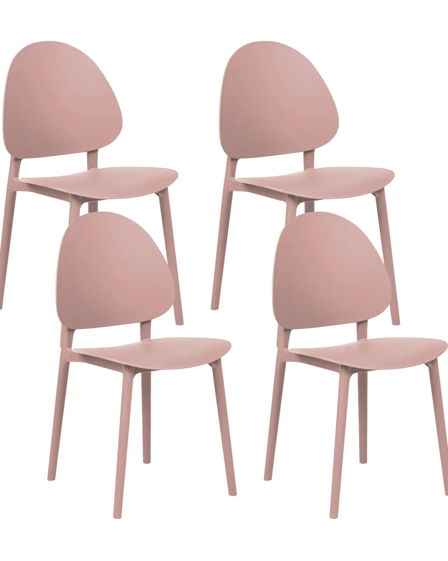 Set di 4 sedie da giardino CEARA Rosa
