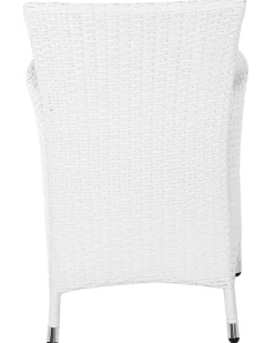 Set di 2 sedie da giardino con cuscini ITALY Rattan sintetico (PE) Bianco