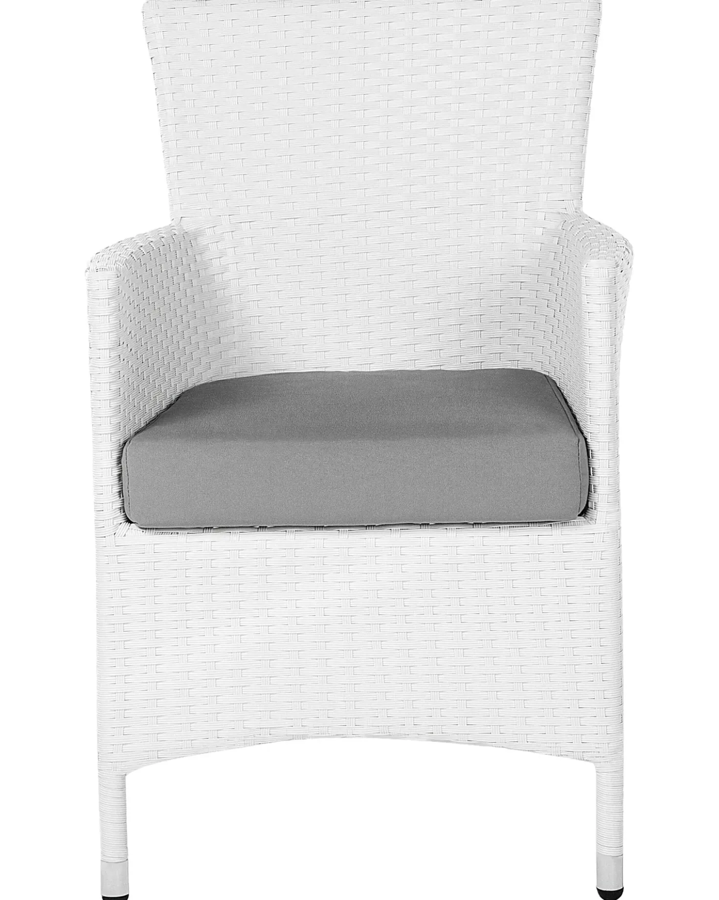 Set di 2 sedie da giardino con cuscini ITALY Rattan sintetico (PE) Bianco