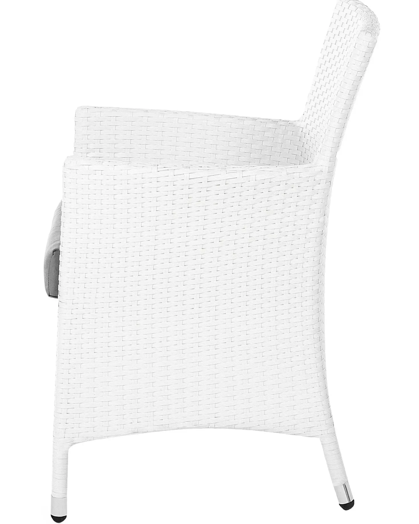 Set di 2 sedie da giardino con cuscini ITALY Rattan sintetico (PE) Bianco