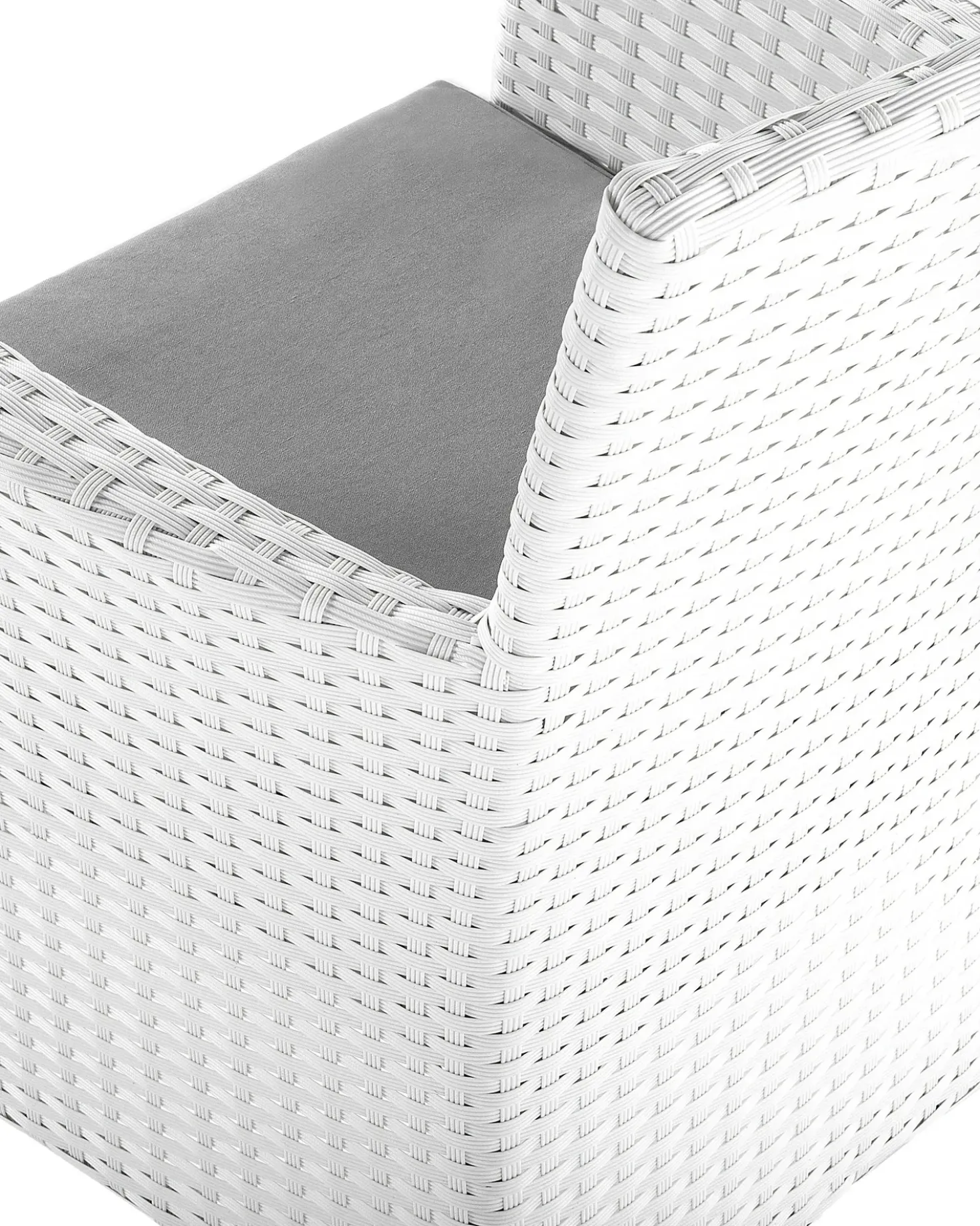 Set di 2 sedie da giardino con cuscini ITALY Rattan sintetico (PE) Bianco