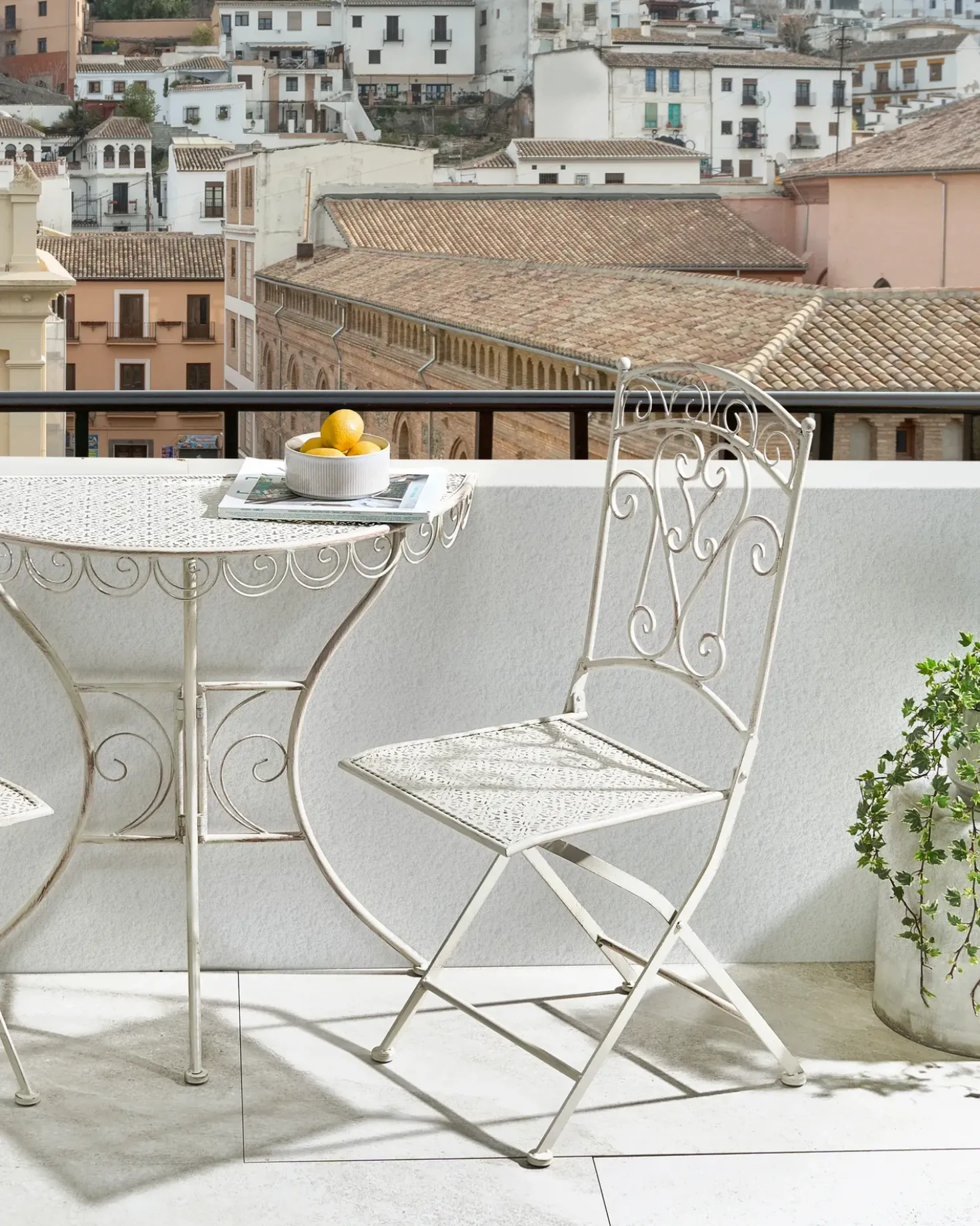 Set di 2 sedie da giardino JUINA Pieghevole Metallo Beige chiaro