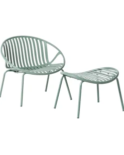 Set di 2 sedie da giardino CASPERIA con poggiapiedi Verde