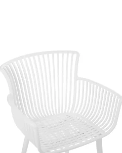 Set di 4 sedie da giardino PESARO Bianco