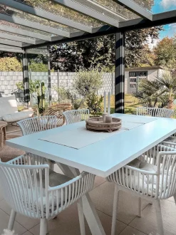 Set di 4 sedie da giardino PESARO Bianco