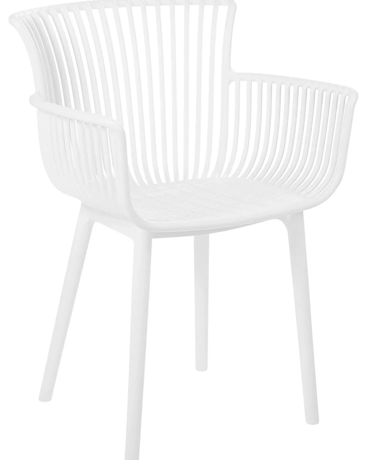 Set di 4 sedie da giardino PESARO Bianco