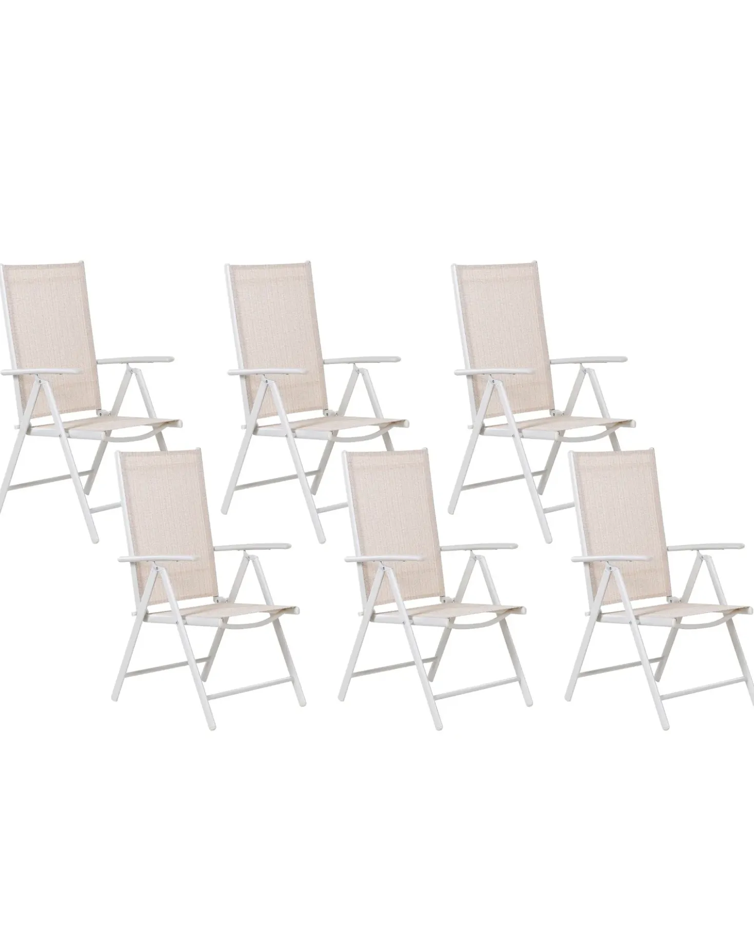 Set di 6 sedie da giardino CATANIA Metallo Beige