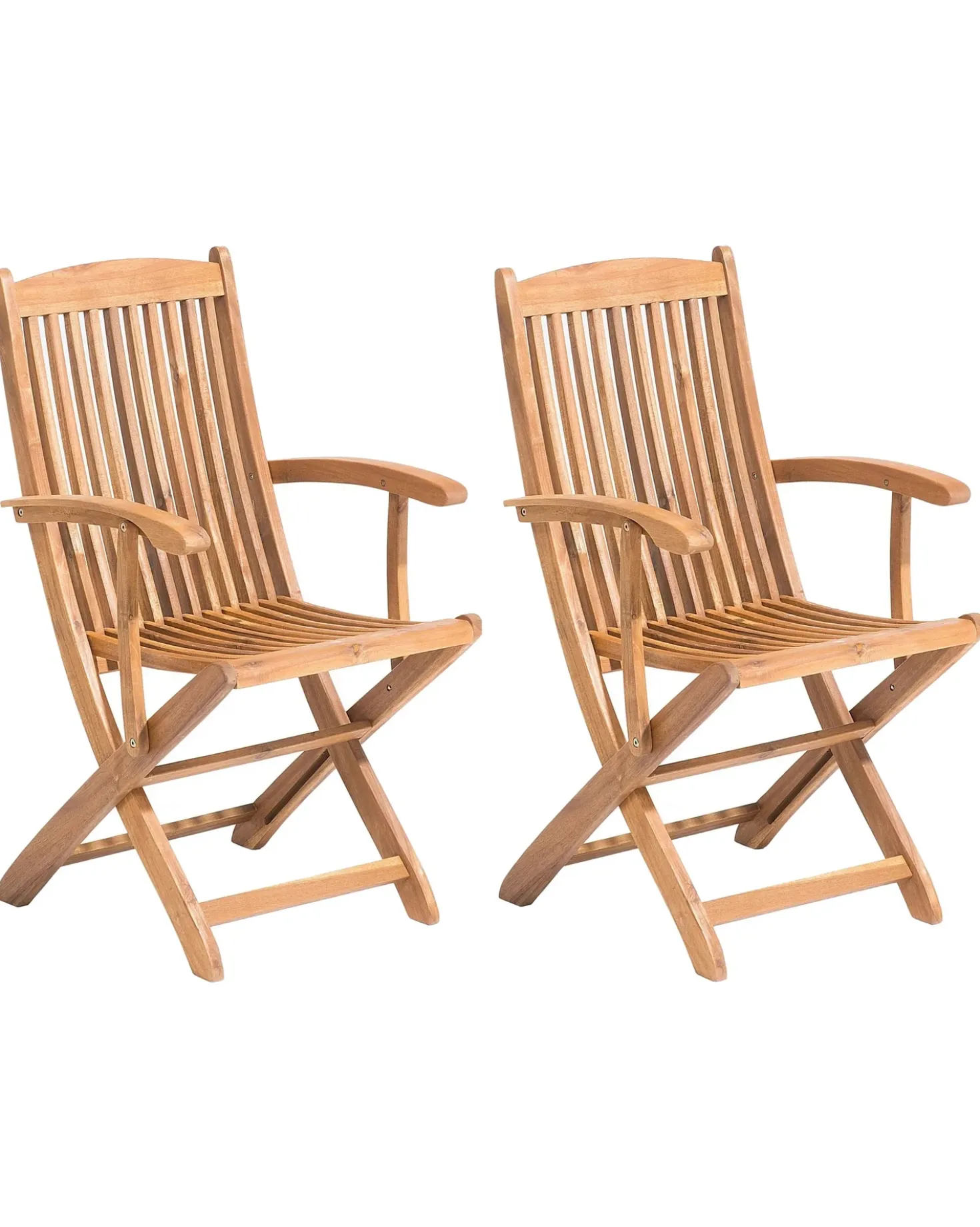 Set di 2 sedie da giardino MAUI Legno d'acacia Marrone chiaro