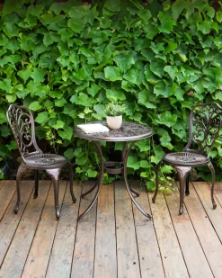 Set di 2 sedie da giardino TRIORA Metallo Marrone