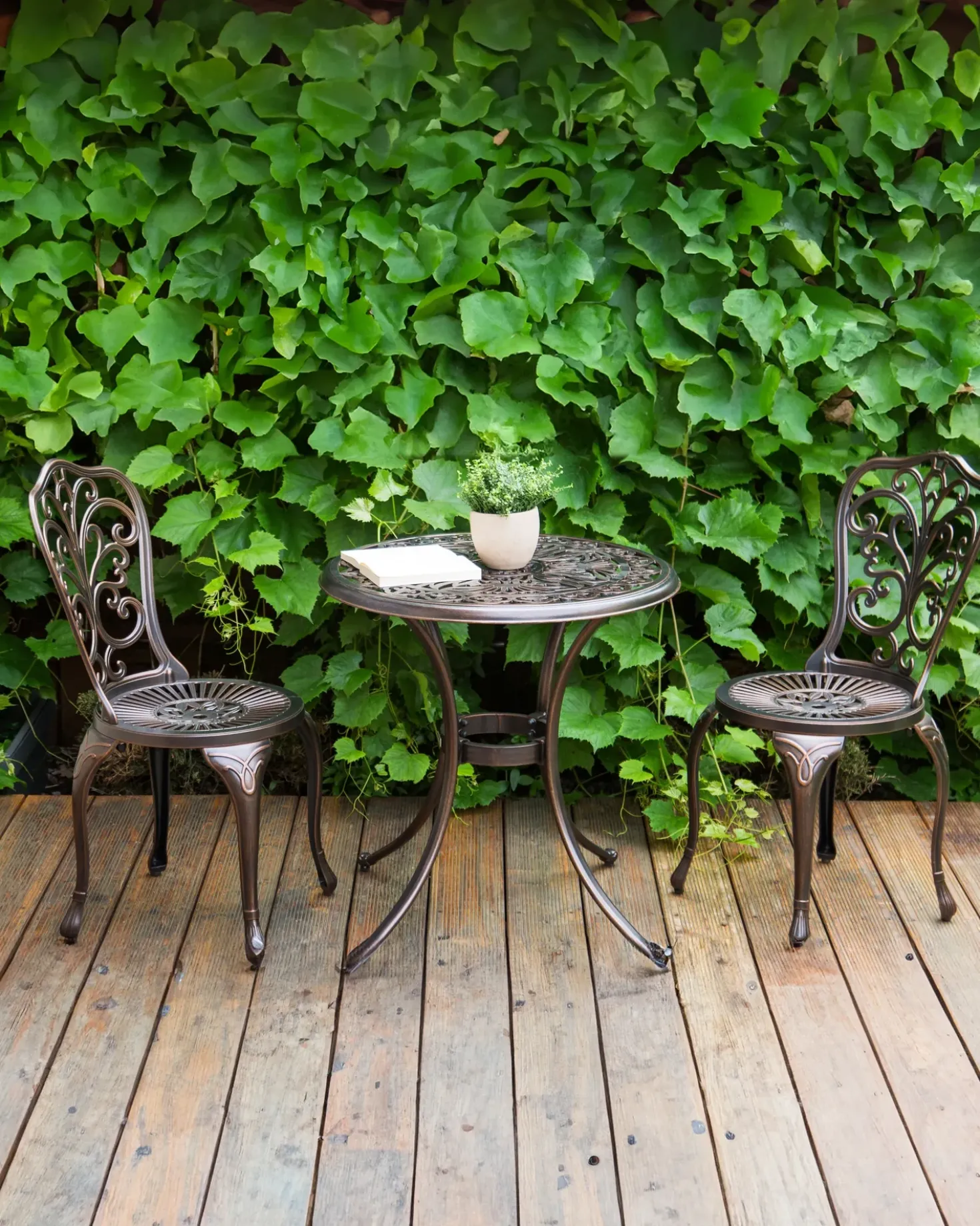 Set di 2 sedie da giardino TRIORA Metallo Marrone