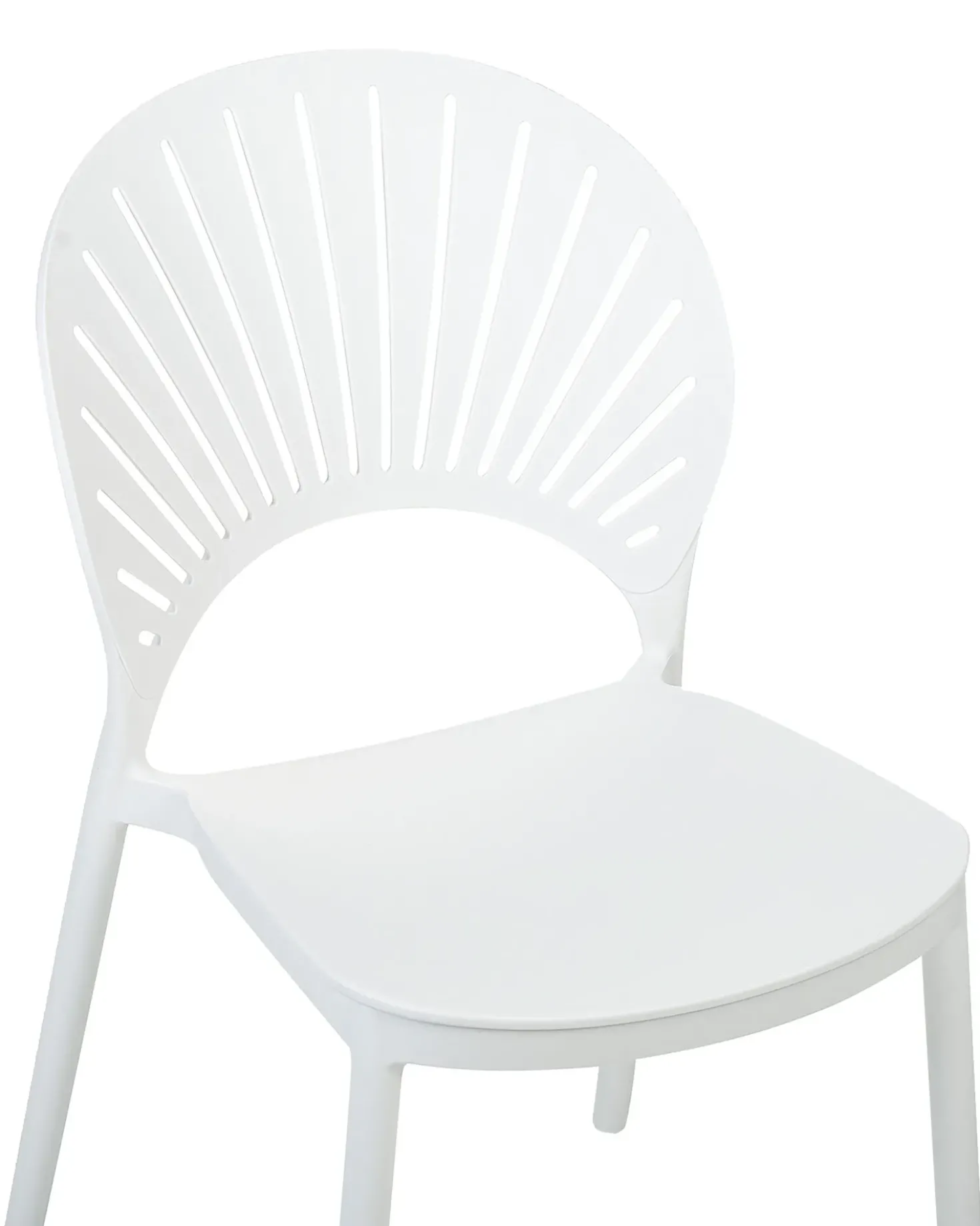 Set di 4 sedie da giardino OSTIA Bianco