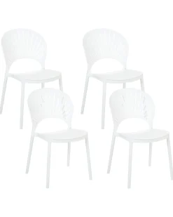Set di 4 sedie da giardino OSTIA Bianco