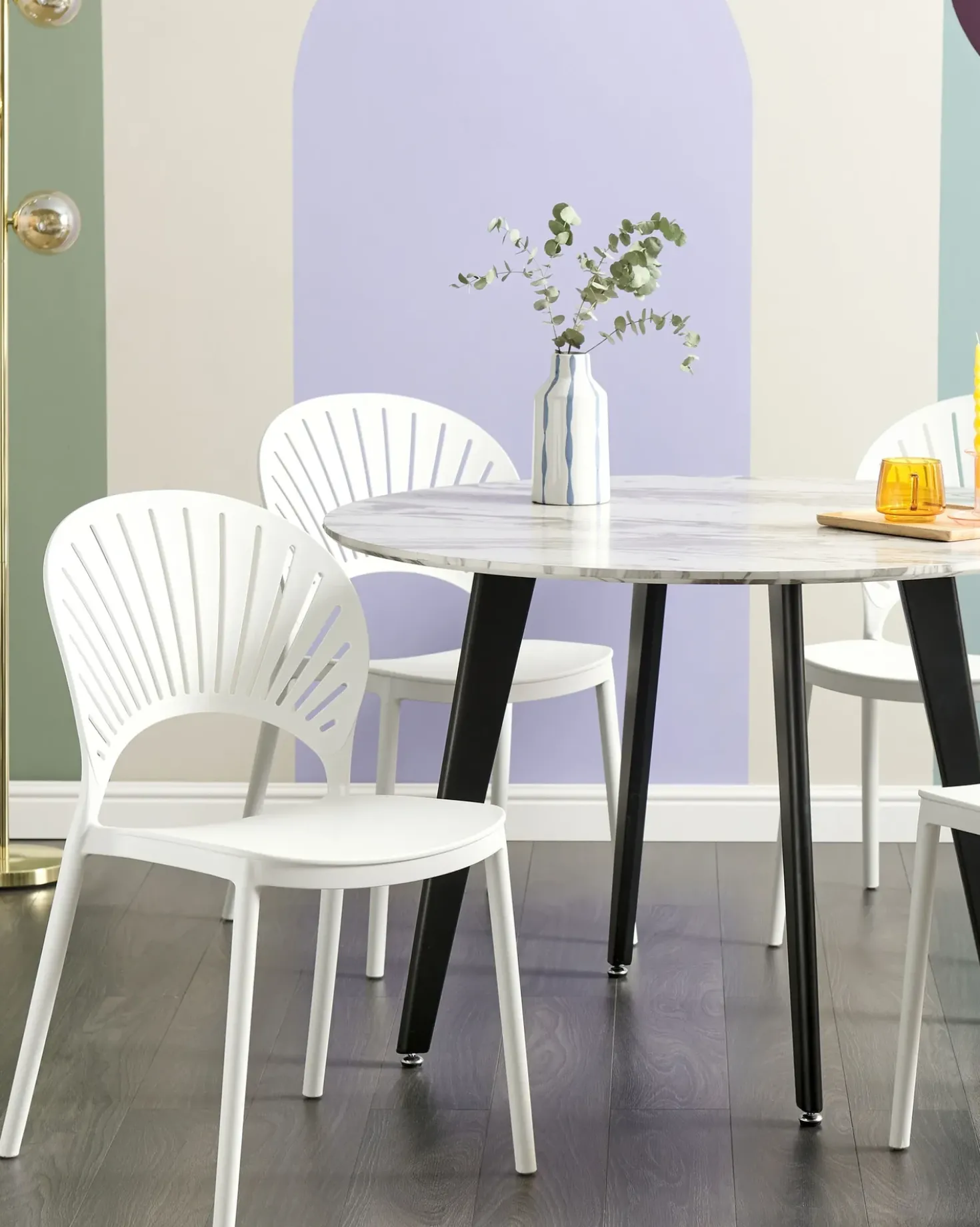 Set di 4 sedie da giardino OSTIA Bianco